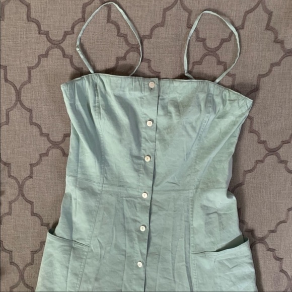 NWT-Theory Chic, Classic Beauty Wardrobe Staple! Sky Blue Button Front Day Dress - Picture 14 of 16